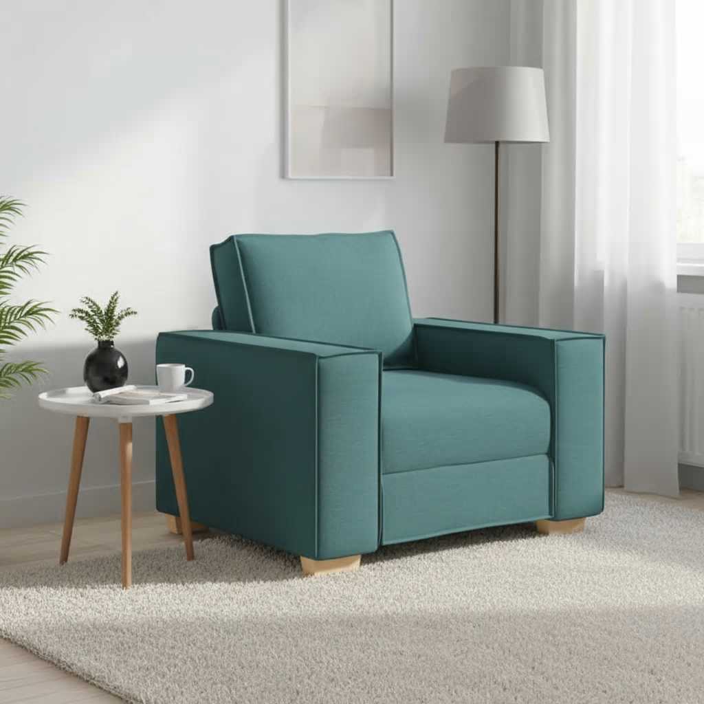 vidaXL Πολυθρόνα-Καναπέ Σκούρο Πράσινο 100x78x84 εκ. από Ύφασμα
