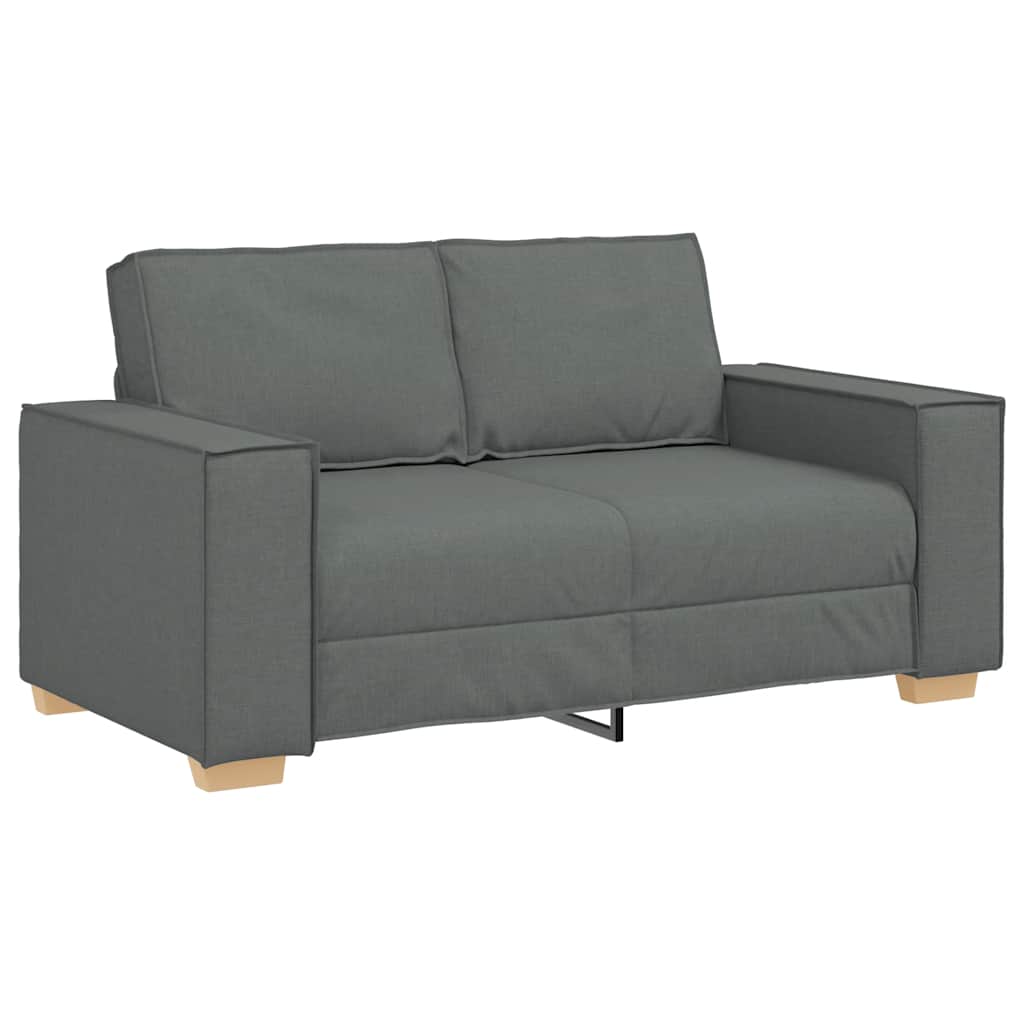 vidaXL Διθέσιος Καναπές Σκούρο Γκρι 160x78x84 εκ. Υφασμάτινος