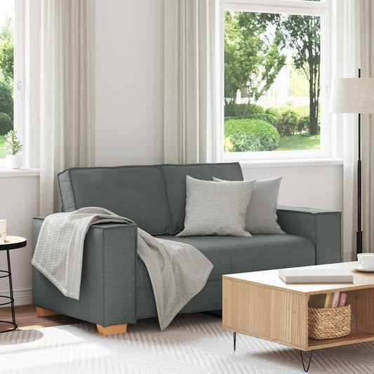 vidaXL Διθέσιος Καναπές Σκούρο Γκρι 160x78x84 εκ. Υφασμάτινος