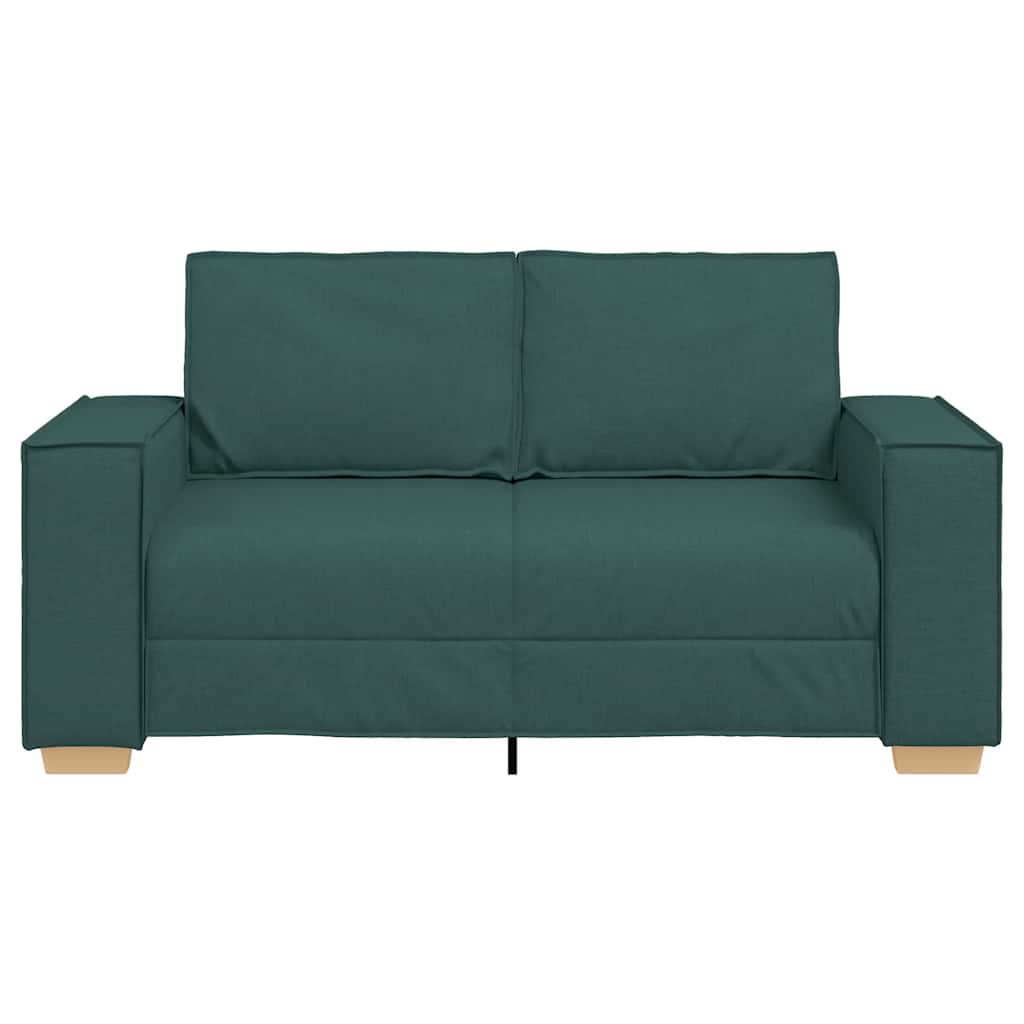 vidaXL Διθέσιος Καναπές Σκούρο Πράσινο 160x78x84 εκ. Ύφασμα