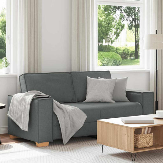 vidaXL Διθέσιος Καναπές Σκούρο Γκρι 180x78x84 εκ. Υφασμάτινος