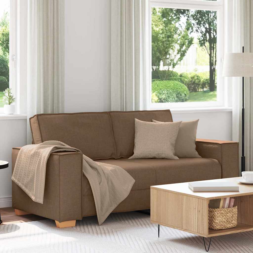 vidaXL Διθέσιος Καναπές Καφέ 180x78x84 εκ. Υφασμάτινος
