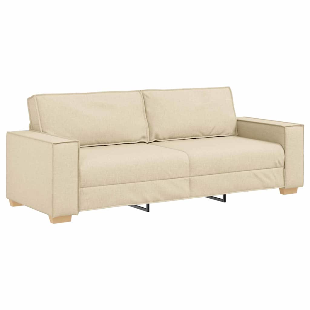 vidaXL 3-Θέσιος καναπές Κρεμ 220 cm ύφασμα