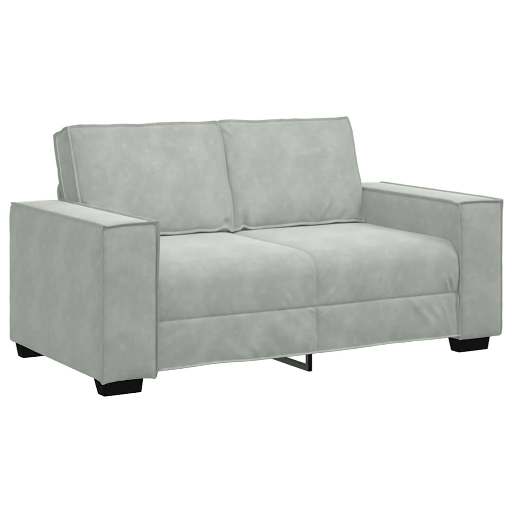 vidaXL Διθέσιος Καναπές Ανοιχτό Γκρι 160x78x84 εκ. Βελούδο