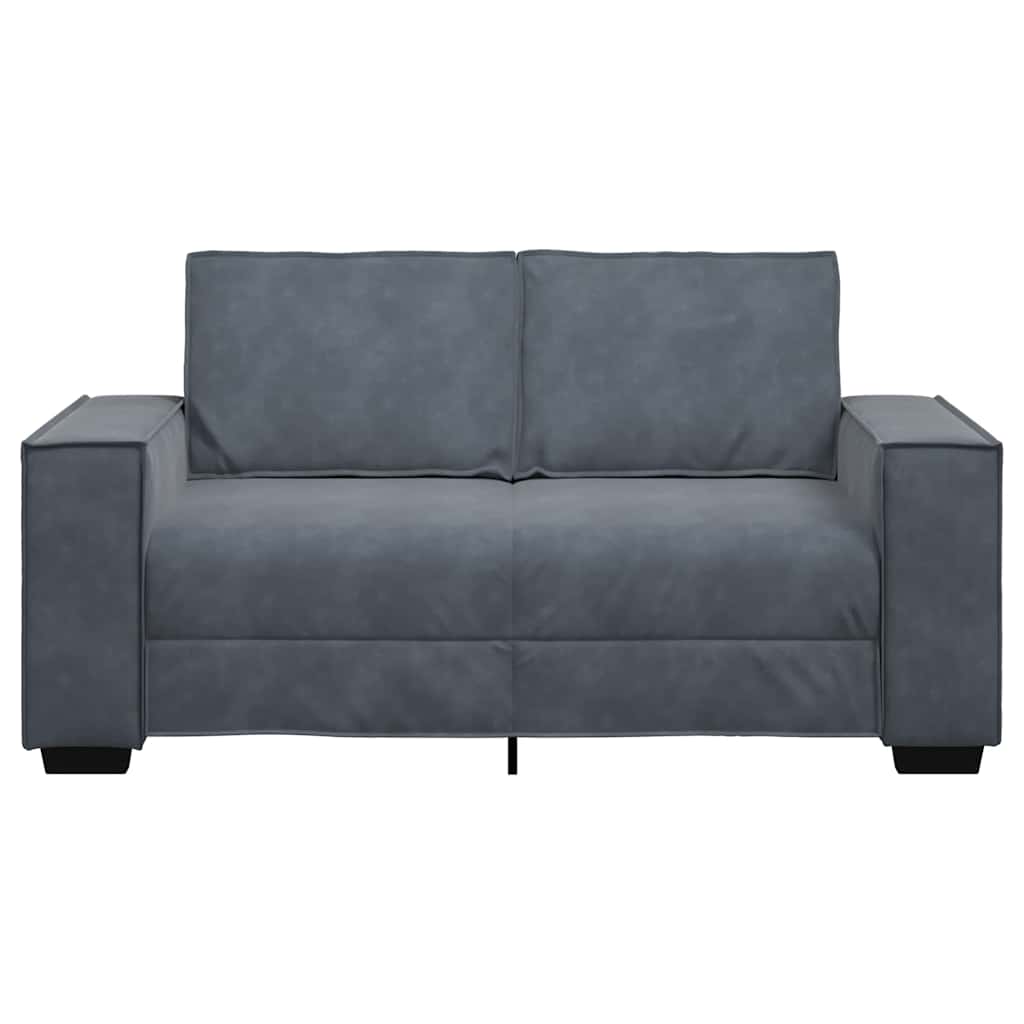 vidaXL Διθέσιος Καναπές Σκούρο Γκρι 160x78x84 εκ. Βελούδο