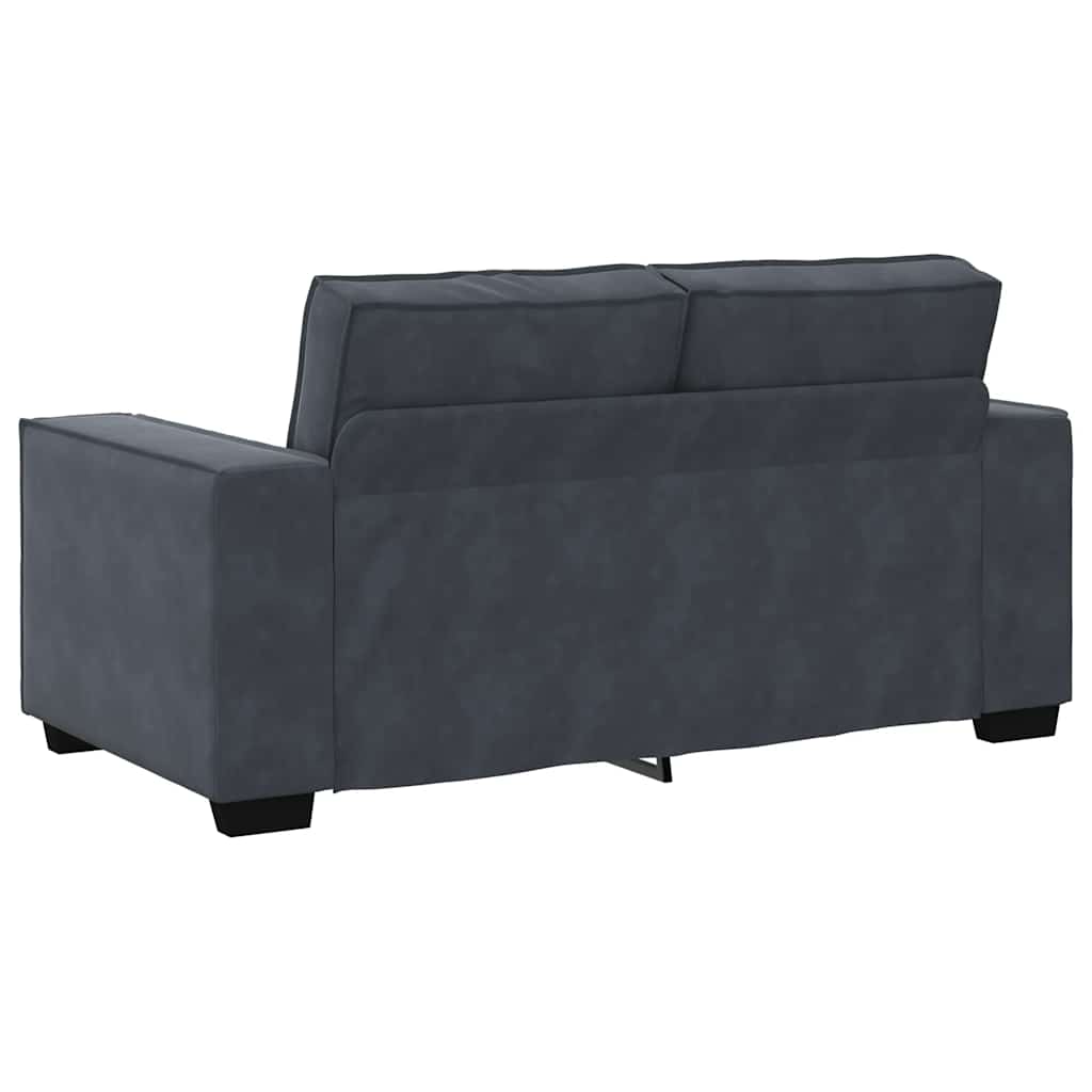vidaXL Διθέσιος Καναπές Σκούρο Γκρι 160x78x84 εκ. Βελούδο
