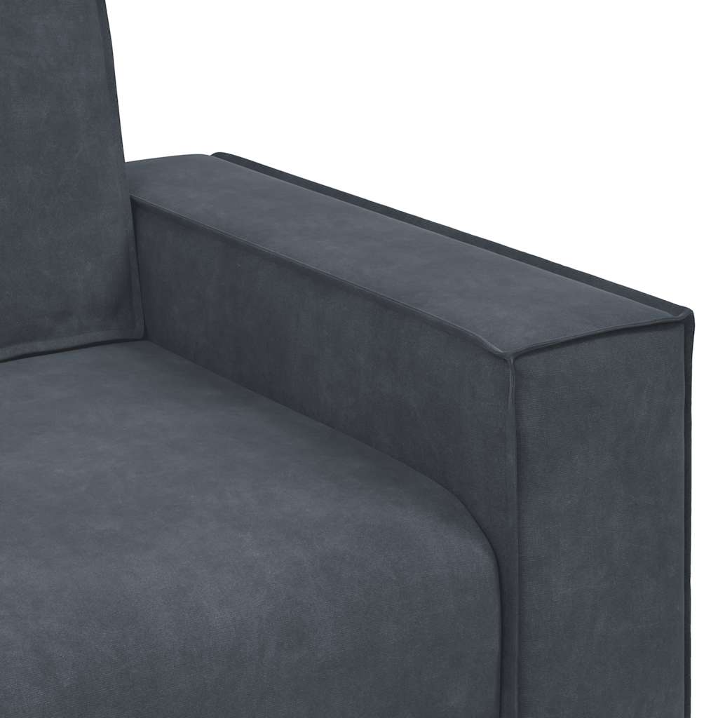 vidaXL Διθέσιος Καναπές Σκούρο Γκρι 160x78x84 εκ. Βελούδο