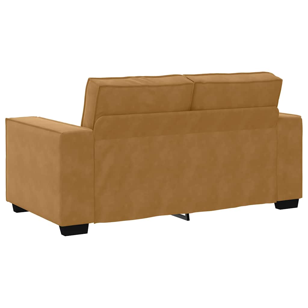 vidaXL Διθέσιος Καναπές Καφέ Βελούδινος 160x78x84 εκ.