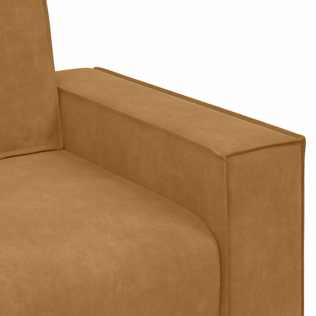 vidaXL Διθέσιος Καναπές Καφέ Βελούδινος 160x78x84 εκ.