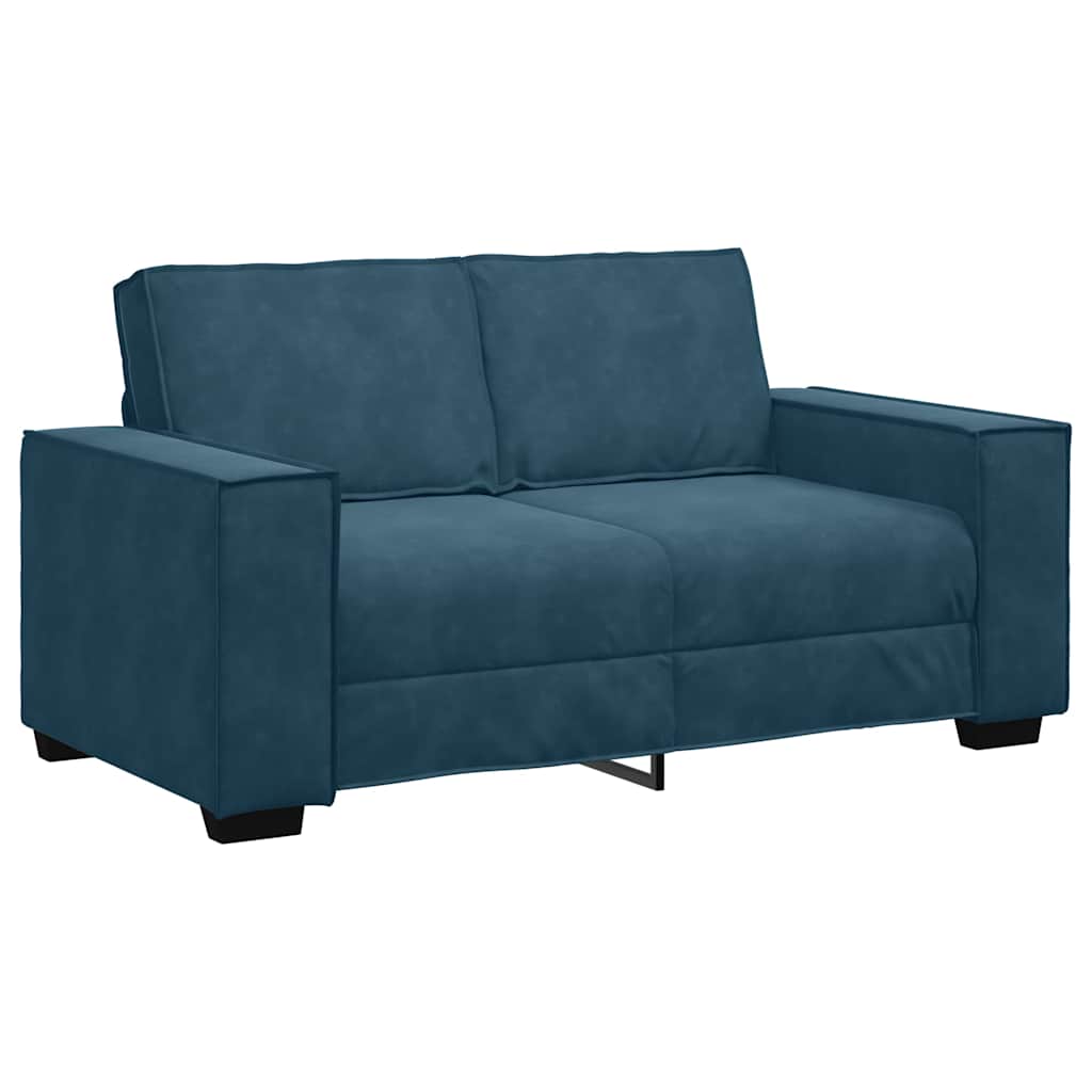 vidaXL Διθέσιος Καναπές Μπλε Βελούδινος 160x78x84 εκ.