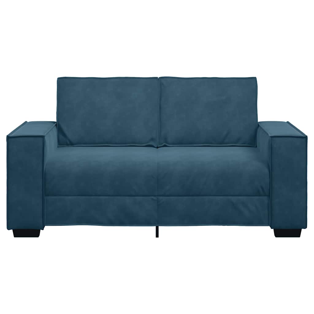 vidaXL Διθέσιος Καναπές Μπλε Βελούδινος 160x78x84 εκ.