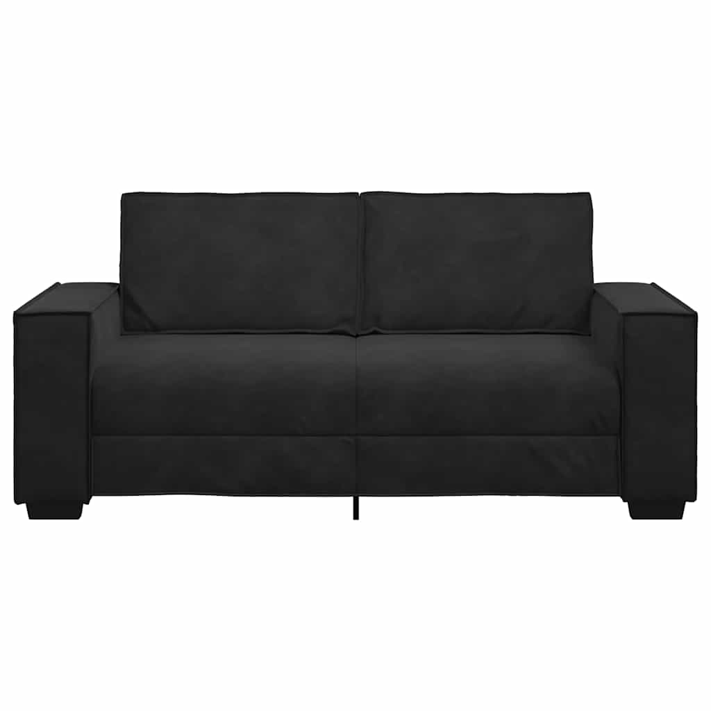 vidaXL Διθέσιος Καναπές Μαύρος Βελούδινος 180x78x84 εκ.