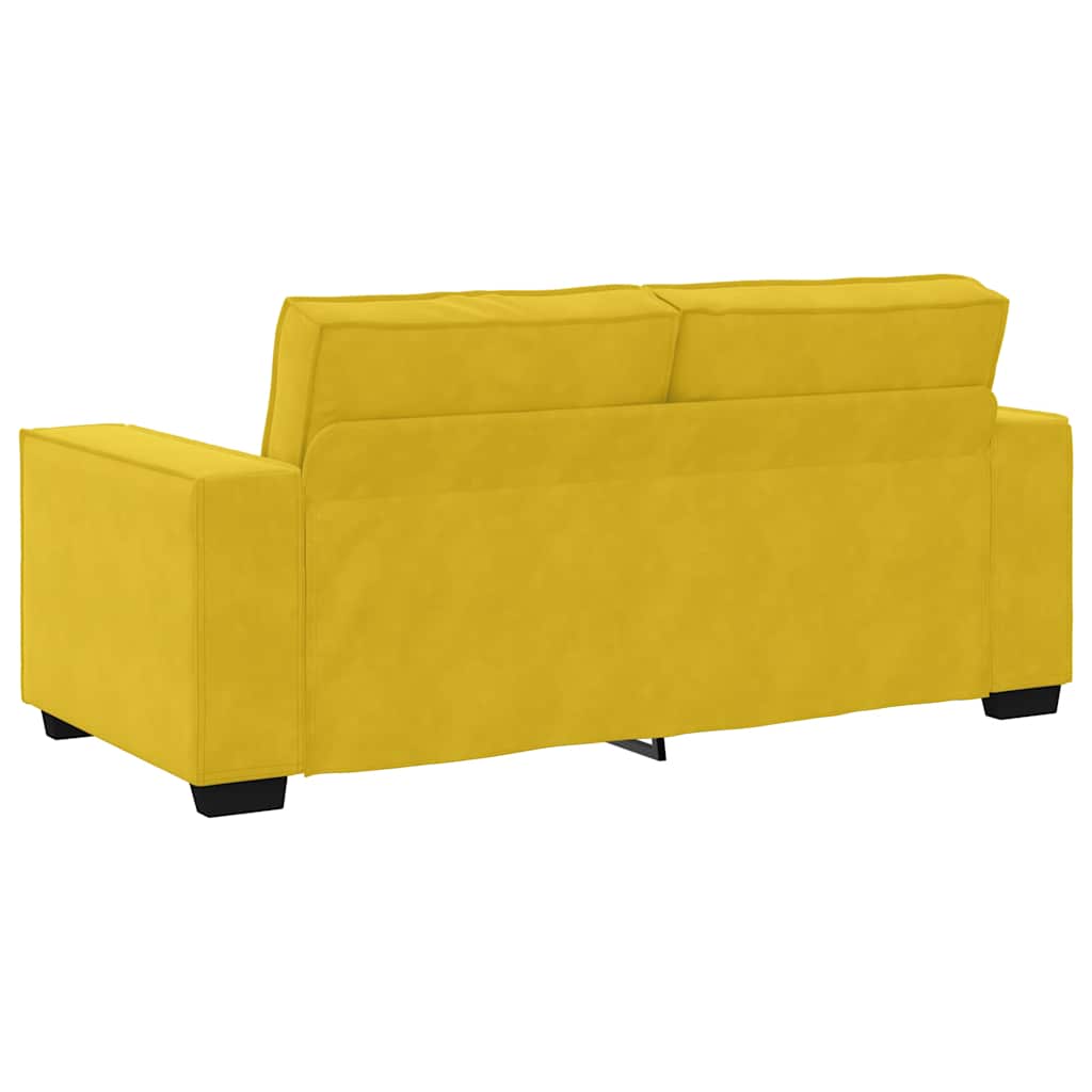 vidaXL Διθέσιος Καναπές Κίτρινος Βελούδινος 180x78x84 εκ.