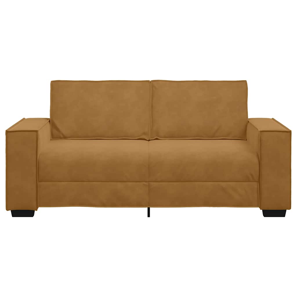 vidaXL Διθέσιος Καναπές Καφέ Βελούδινος 180x78x84 εκ.