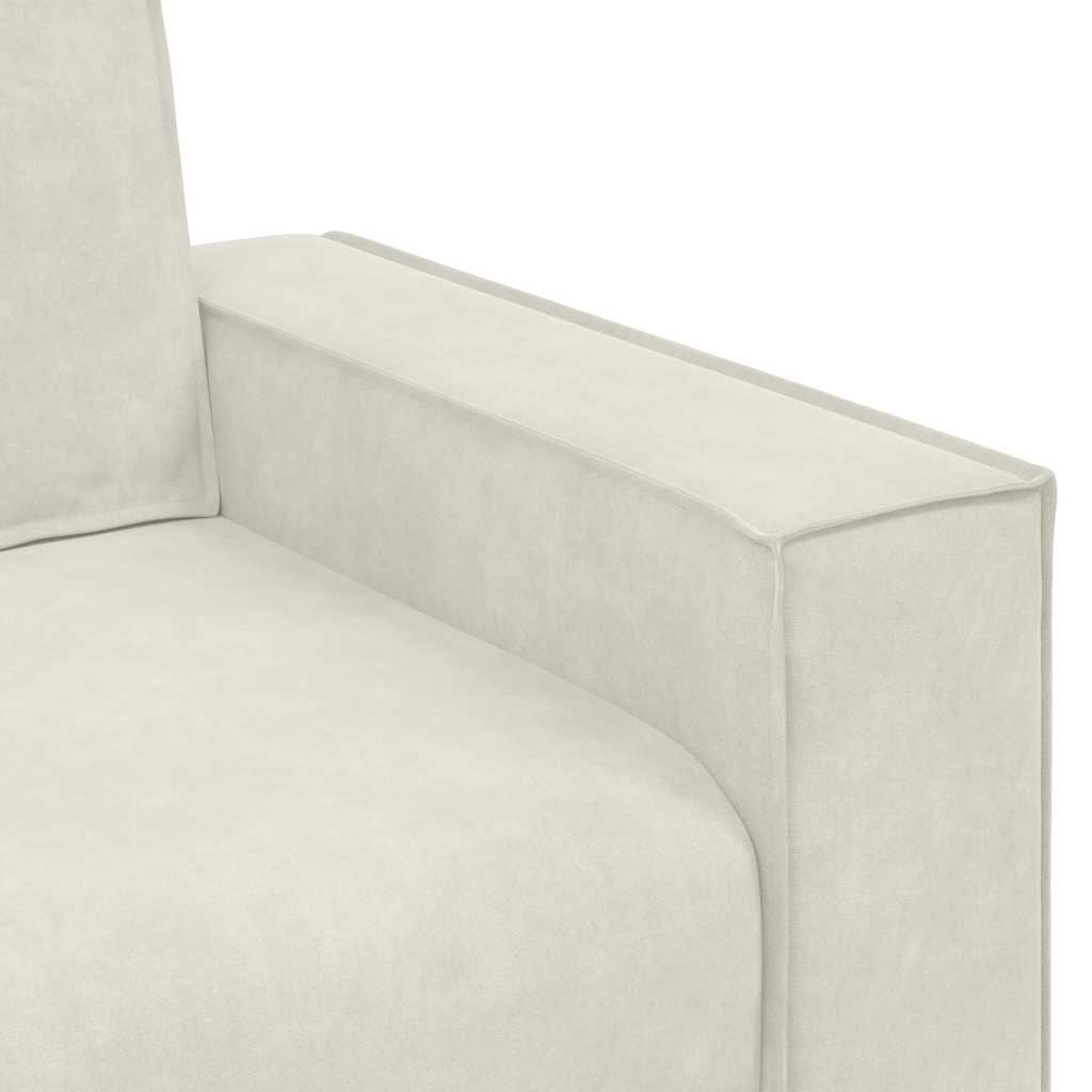 vidaXL Διθέσιος Καναπές Κρεμ 180x78x84 εκ. Βελούδο
