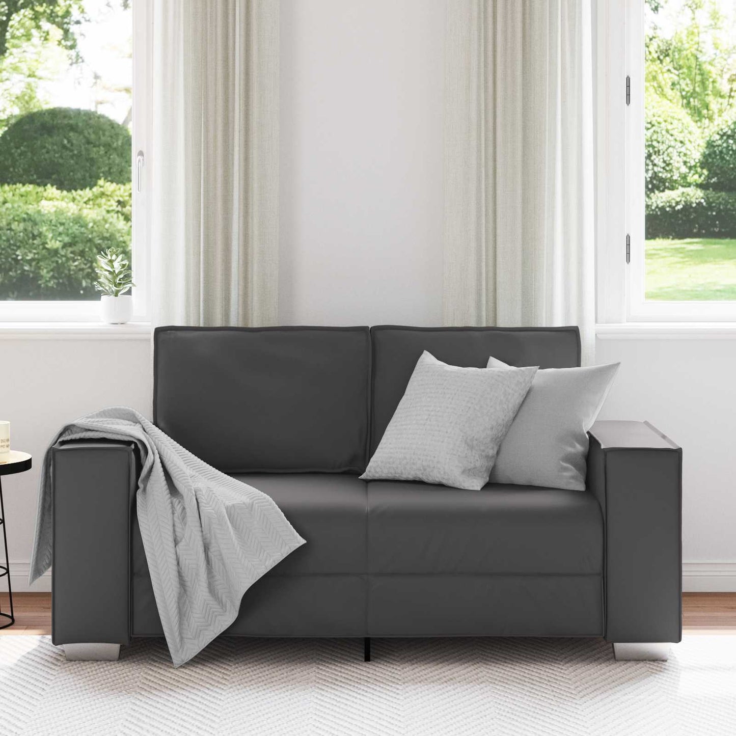 vidaXL Διθέσιος καναπές Γκρι 160 cm Τεχνητό Δέρμα