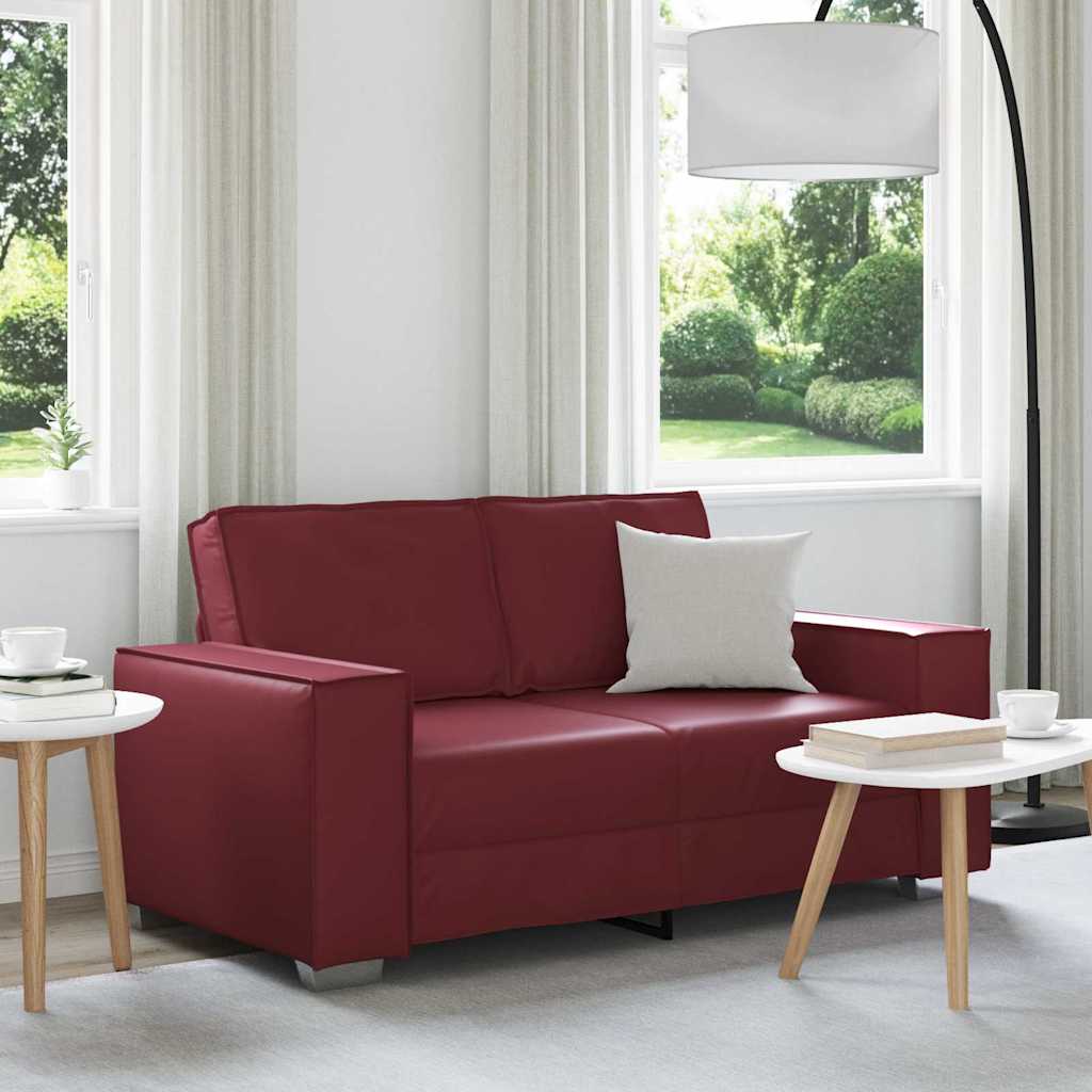 vidaXL Διθέσιος καναπές Κόκκινο 160 cm Τεχνητό Δέρμα
