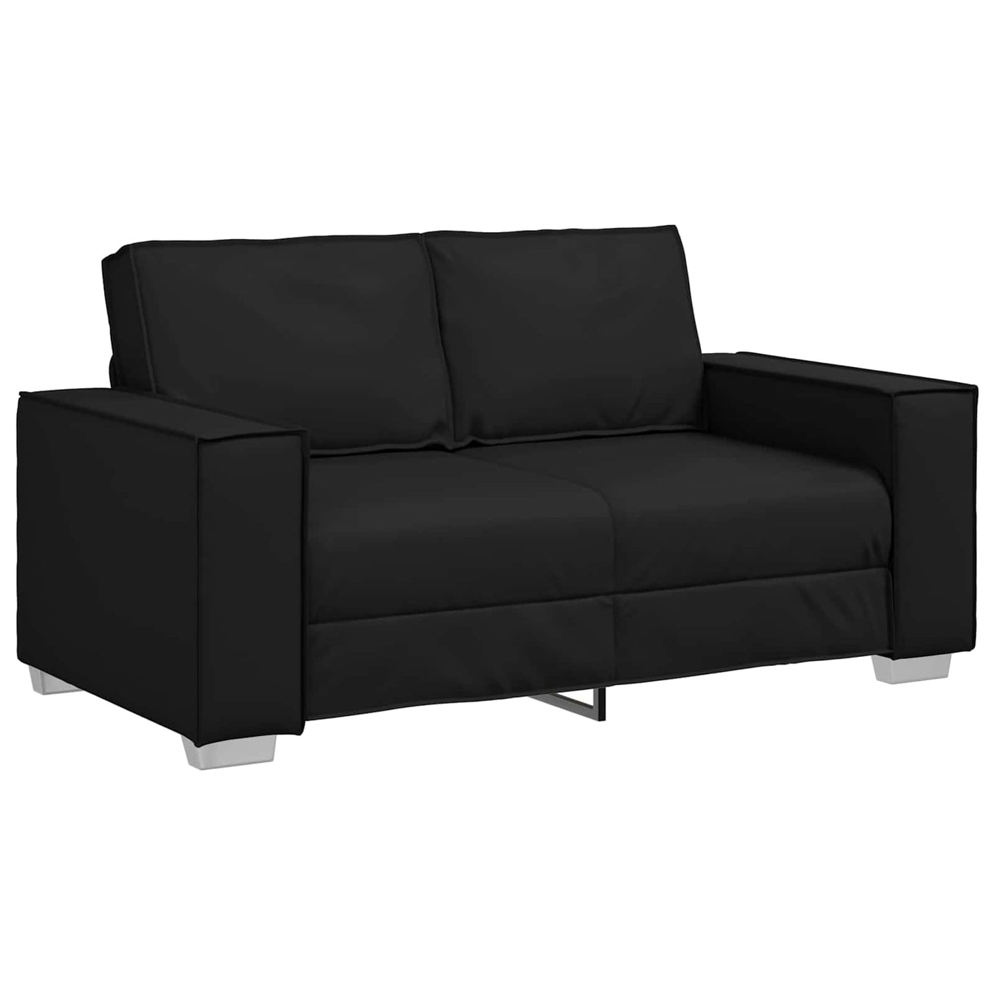 vidaXL Διθέσιος καναπές Μαύρο 160 cm Τεχνητό Δέρμα