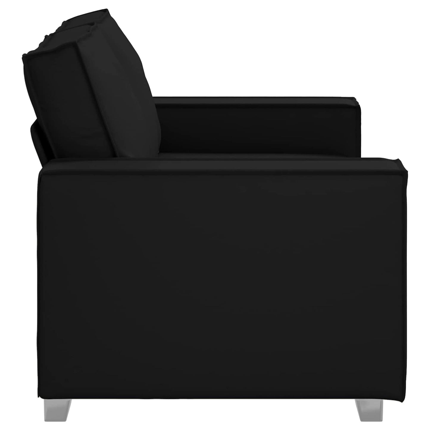 vidaXL Διθέσιος καναπές Μαύρο 160 cm Τεχνητό Δέρμα