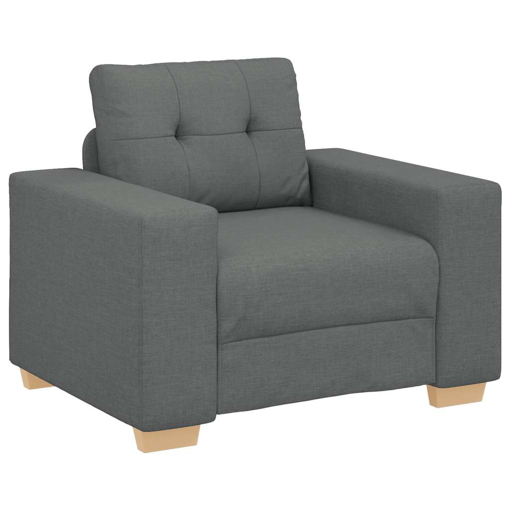 vidaXL Πολυθρόνα Σκούρο Γκρι 100 x 78 x 80 εκ. Ύφασμα
