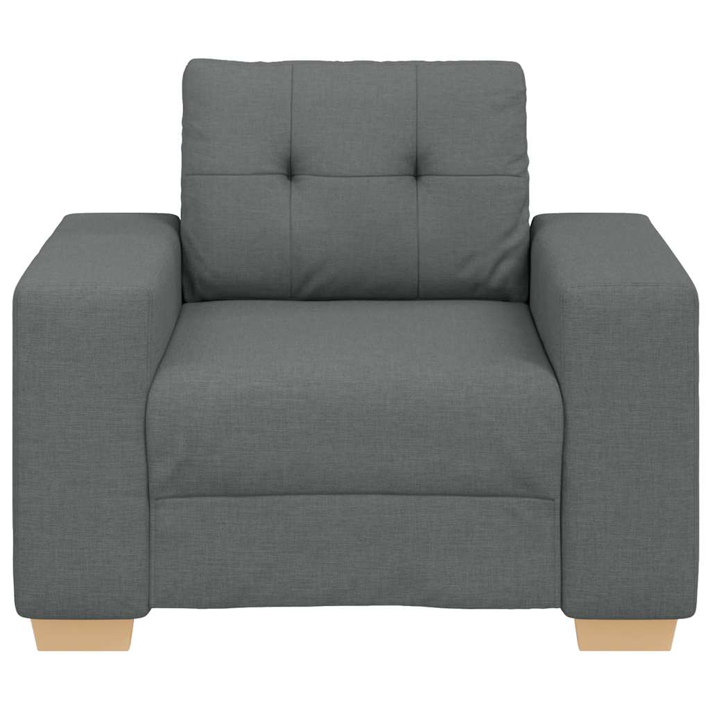 vidaXL Πολυθρόνα Σκούρο Γκρι 100 x 78 x 80 εκ. Ύφασμα