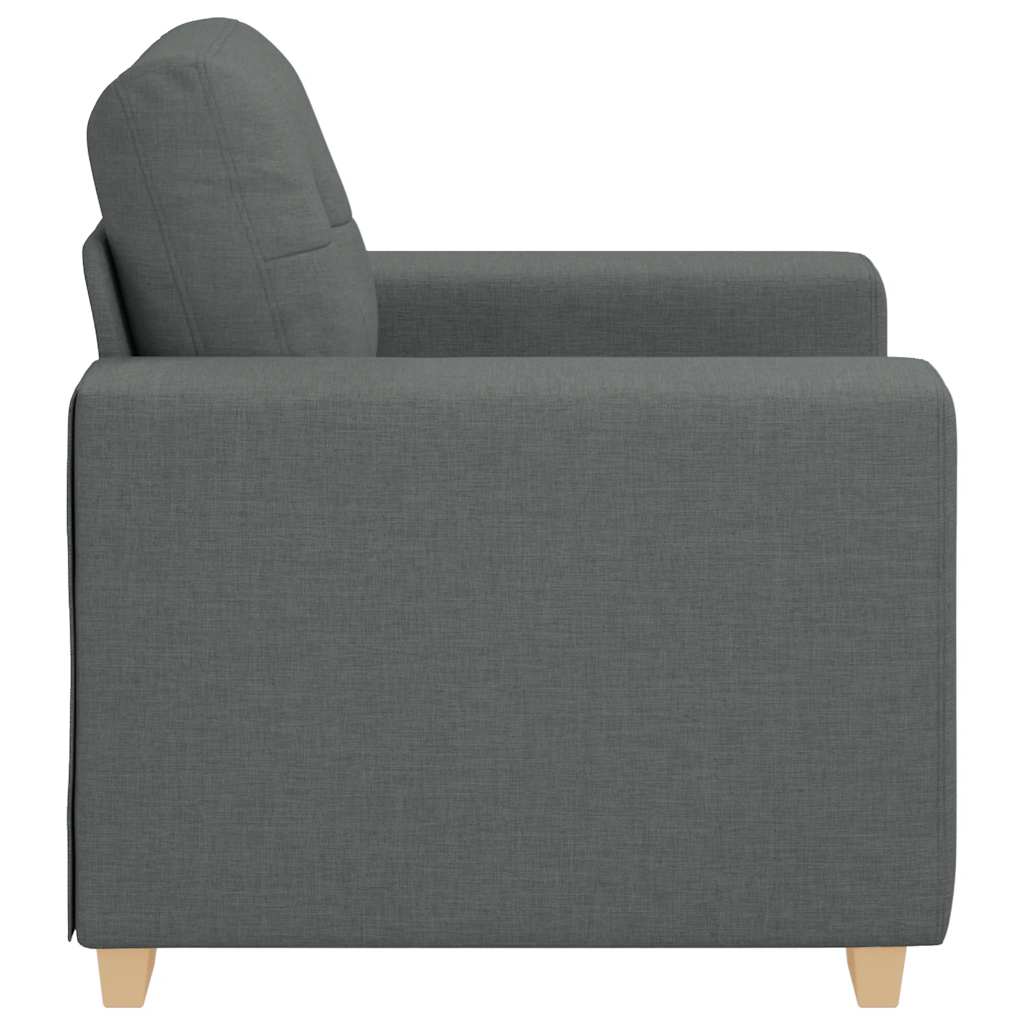 vidaXL Πολυθρόνα Σκούρο Γκρι 100 x 78 x 80 εκ. Ύφασμα