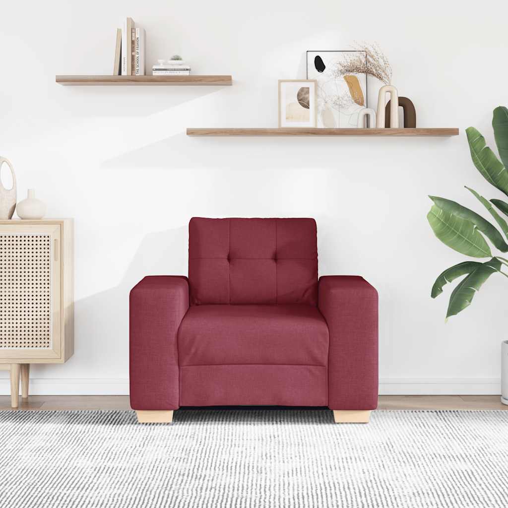 vidaXL Πολυθρόνα-Καναπέ Κόκκινη 100 x 78 x 80 εκ. από Ύφασμα