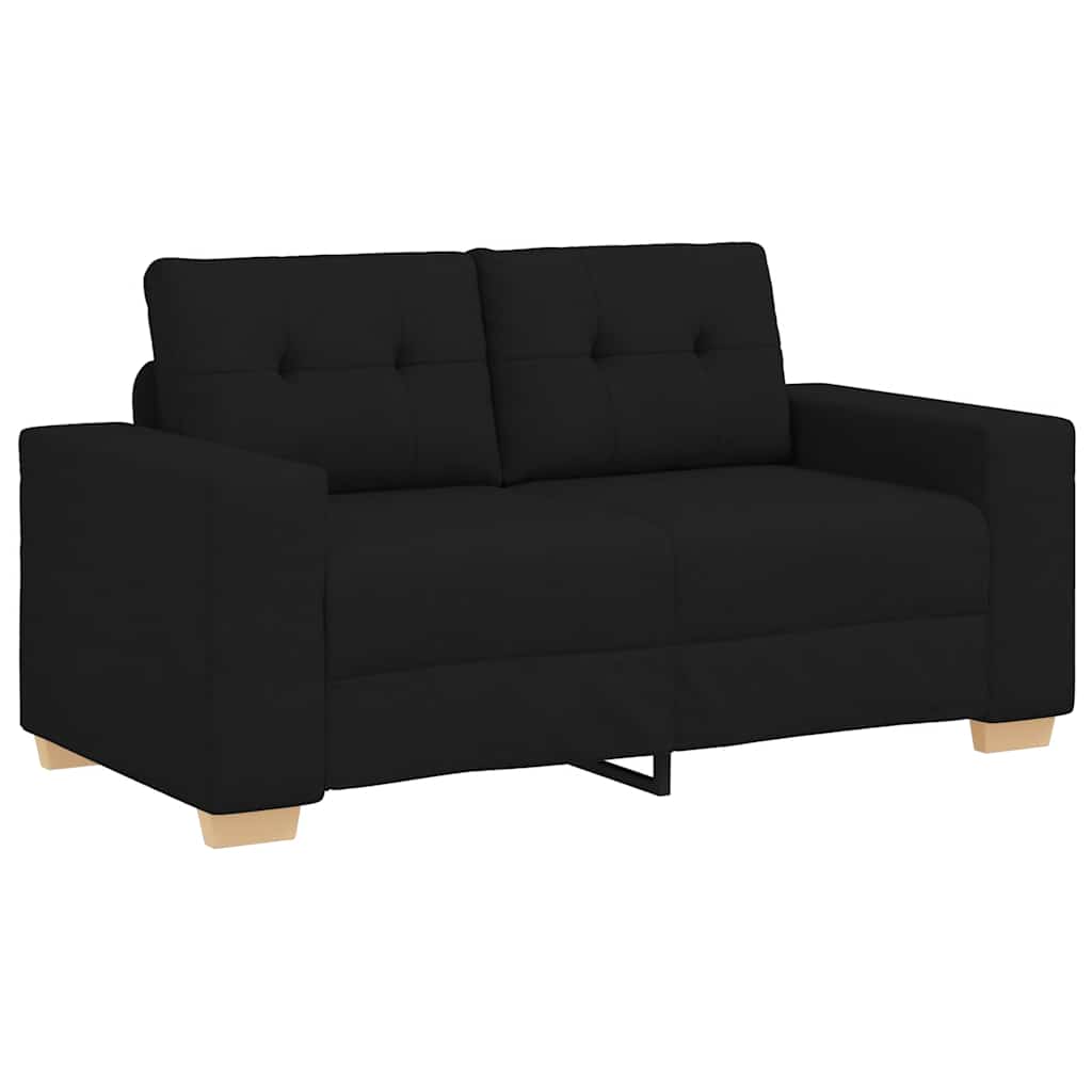 vidaXL Καναπές Διθέσιος Μαύρος 160 x 77 x 82 εκ. από Ύφασμα