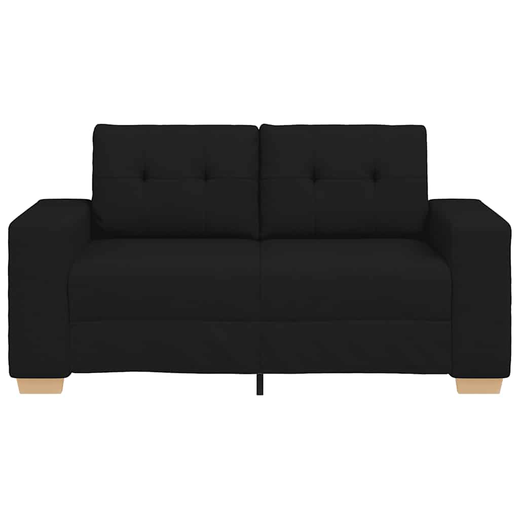 vidaXL Καναπές Διθέσιος Μαύρος 160 x 77 x 82 εκ. από Ύφασμα