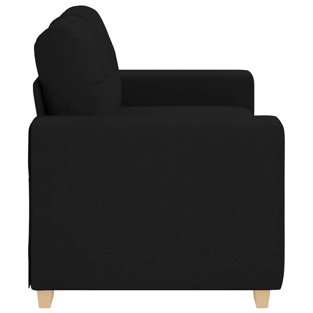 vidaXL Καναπές Διθέσιος Μαύρος 160 x 77 x 82 εκ. από Ύφασμα