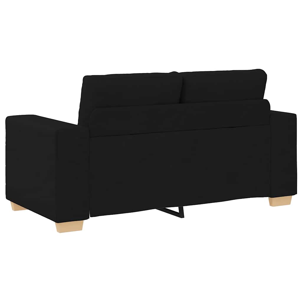vidaXL Καναπές Διθέσιος Μαύρος 160 x 77 x 82 εκ. από Ύφασμα