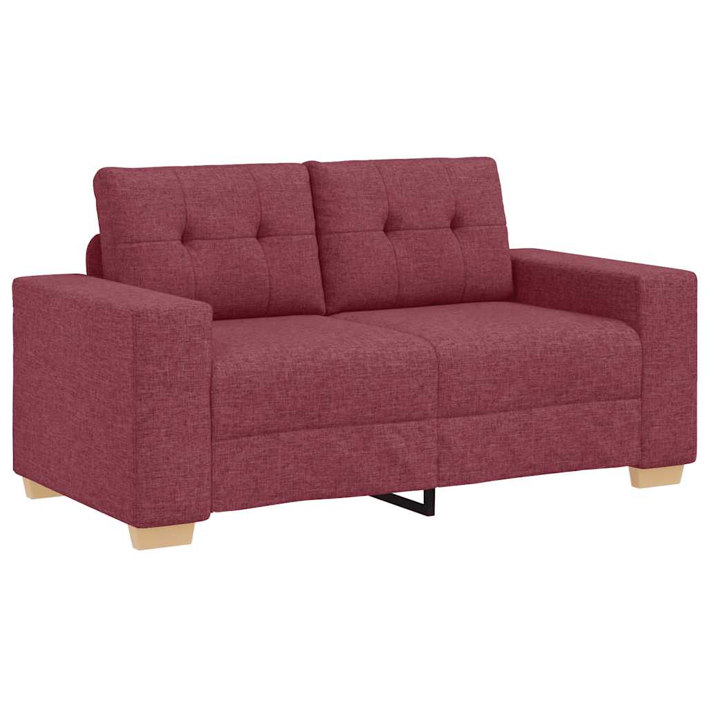 vidaXL Καναπές Διθέσιος Κόκκινος 160 x 77 x 82 εκ. Ύφασμα