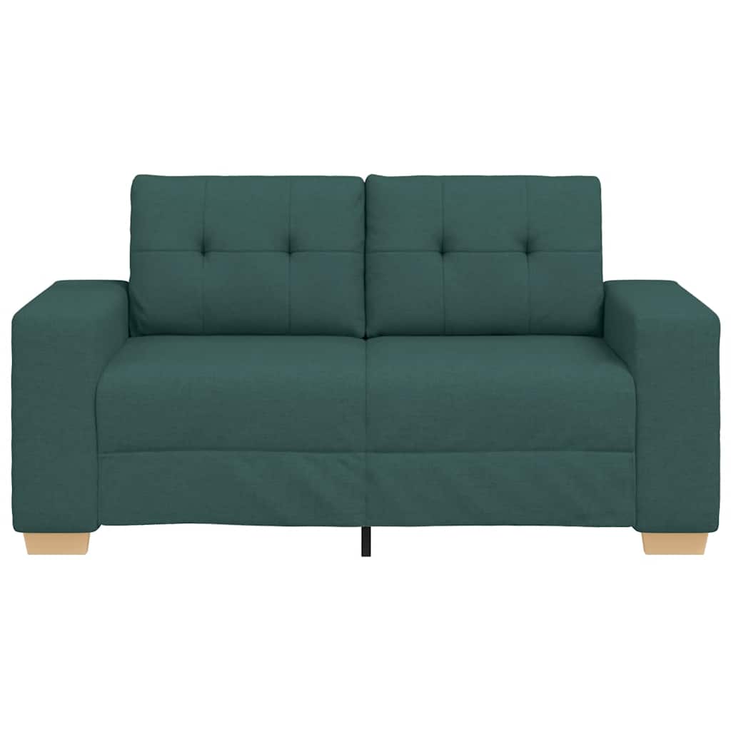 vidaXL Καναπές-Διθέσιος Σκούρο Πράσινο 160 x 77 x 82 εκ. Ύφασμα