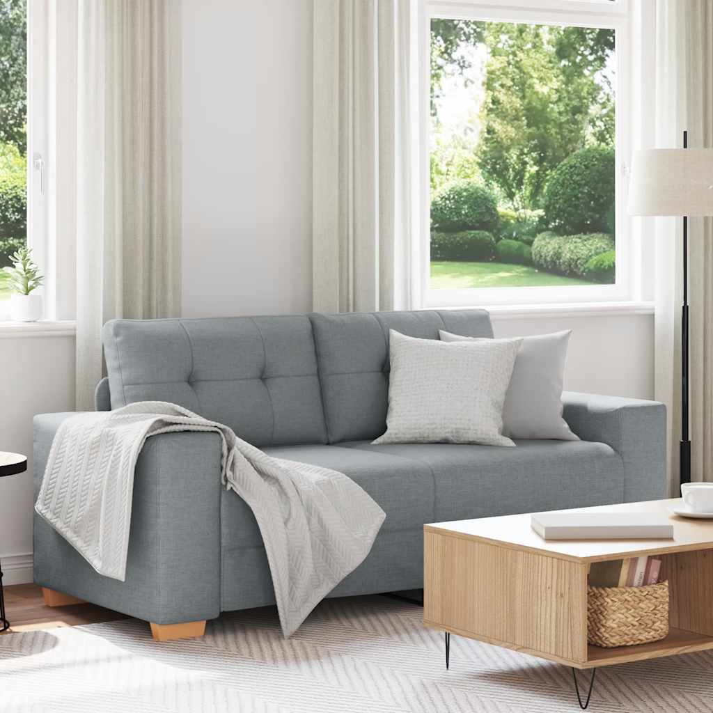 vidaXL Καναπές-Διθέσιος Ανοιχτό Γκρι 180 x 77 x 82 εκ. Ύφασμα