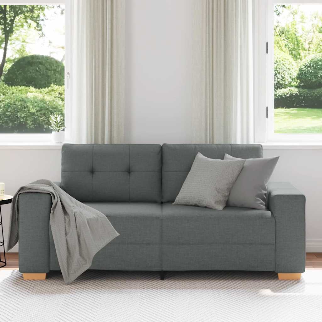 vidaXL Καναπές-Διθέσιος Σκούρο Γκρι 180 x 77 x 82 εκ. Ύφασμα