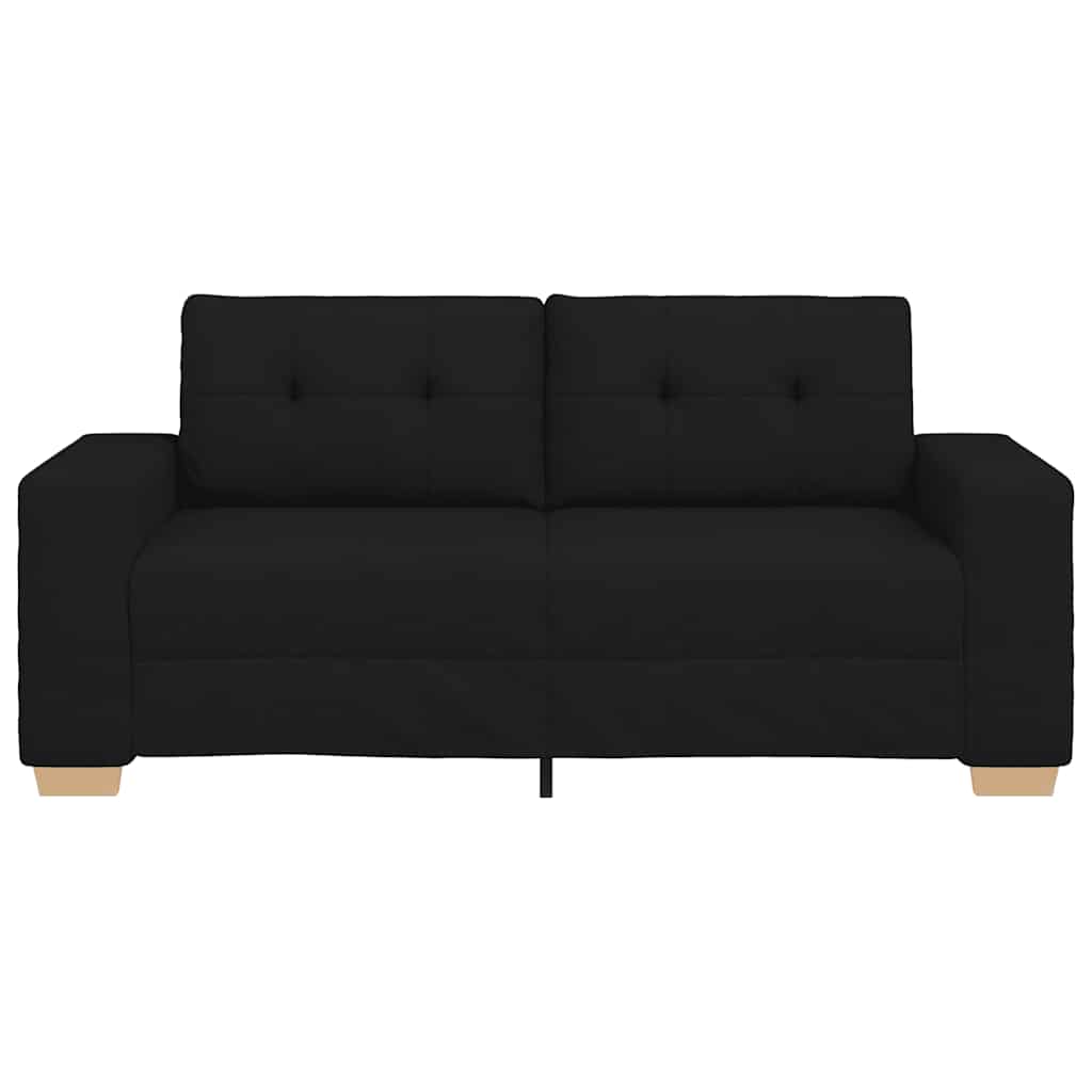 vidaXL Καναπές Διθέσιος Μαύρος 180x77x82 εκ. από Ύφασμα