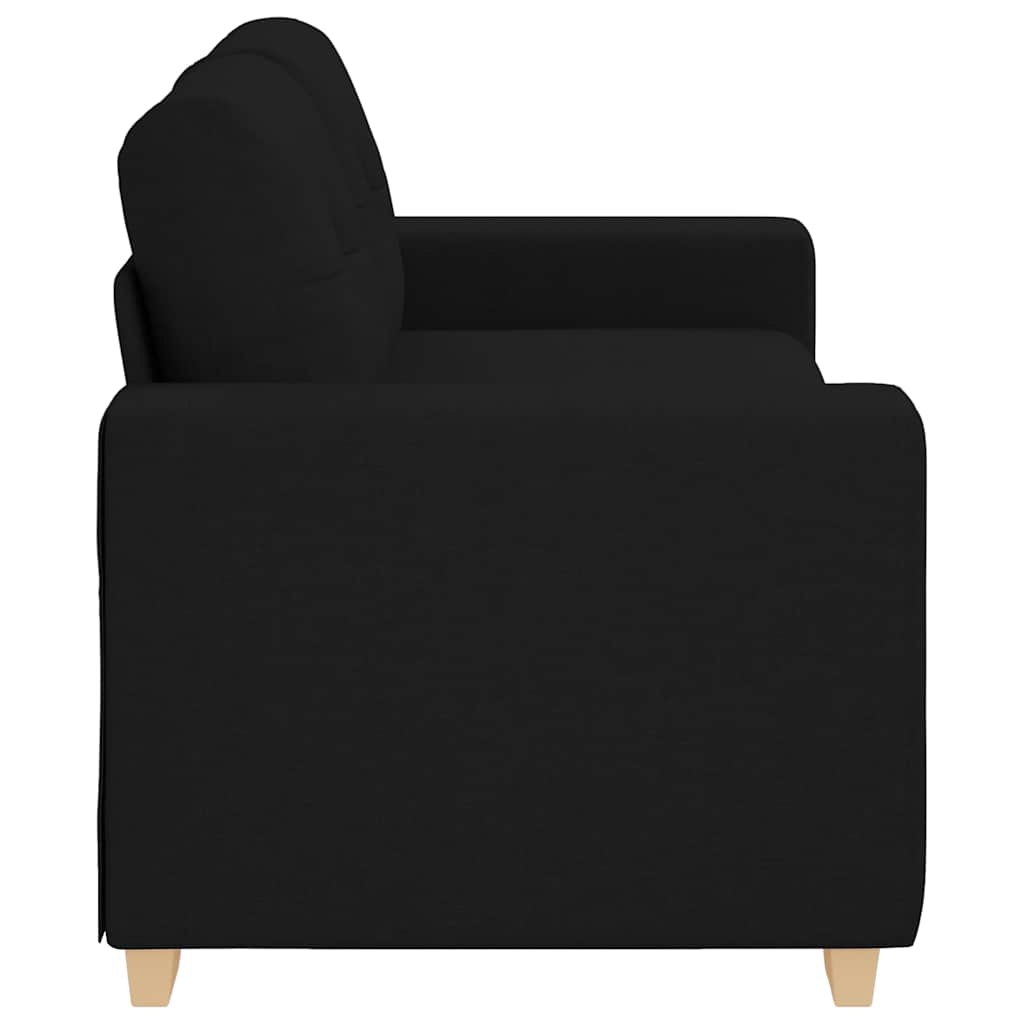 vidaXL Καναπές Διθέσιος Μαύρος 180x77x82 εκ. από Ύφασμα