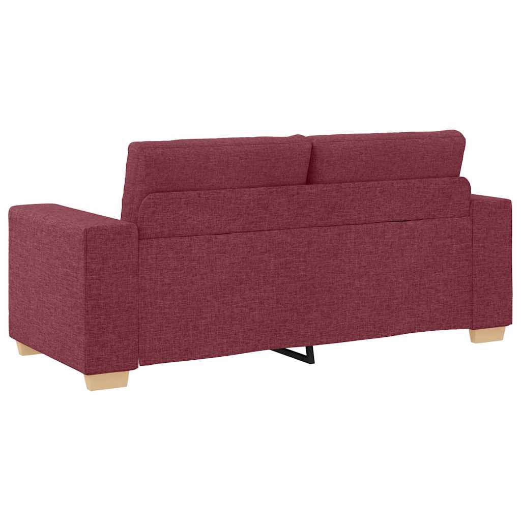 vidaXL Καναπές Διθέσιος Κόκκινος 180 x 77 x 82 εκ. Ύφασμα