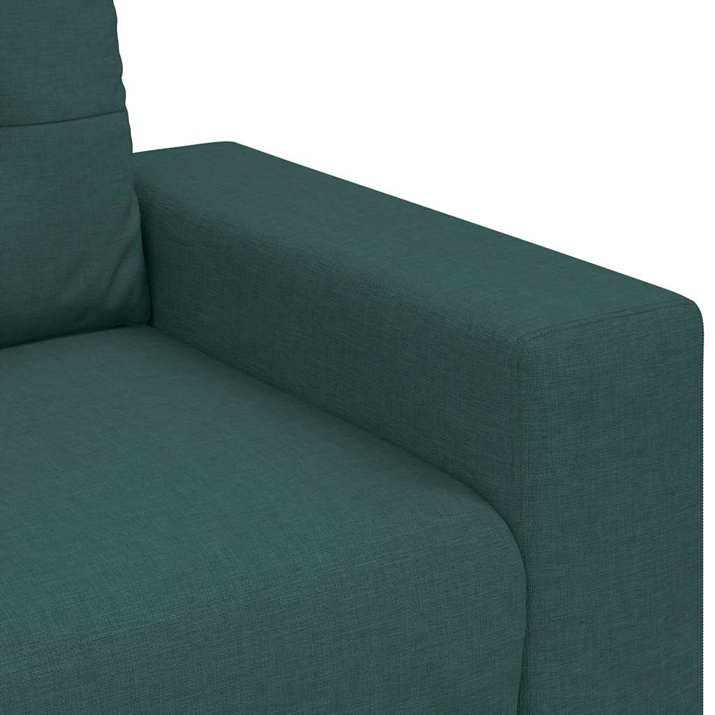 vidaXL Καναπές-Διθέσιος Σκούρο Πράσινο 180x77x82 εκ. Ύφασμα
