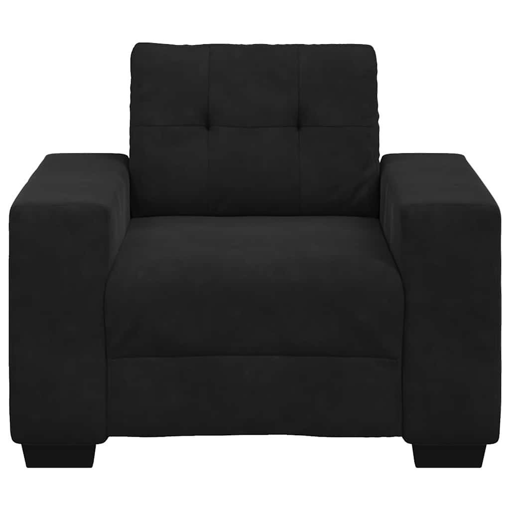 vidaXL Πολυθρόνα Μαύρη Βελούδινη 100x78x80 εκ.