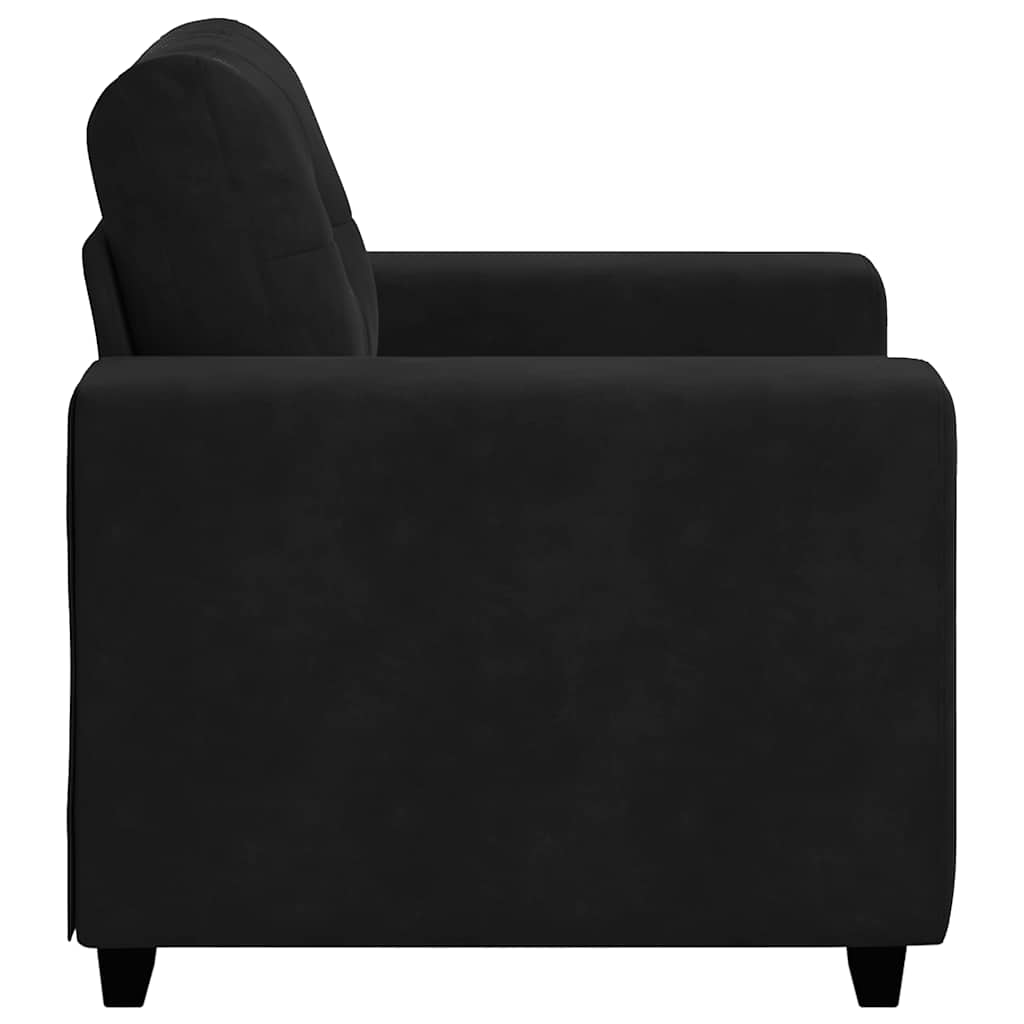 vidaXL Πολυθρόνα Μαύρη Βελούδινη 100x78x80 εκ.