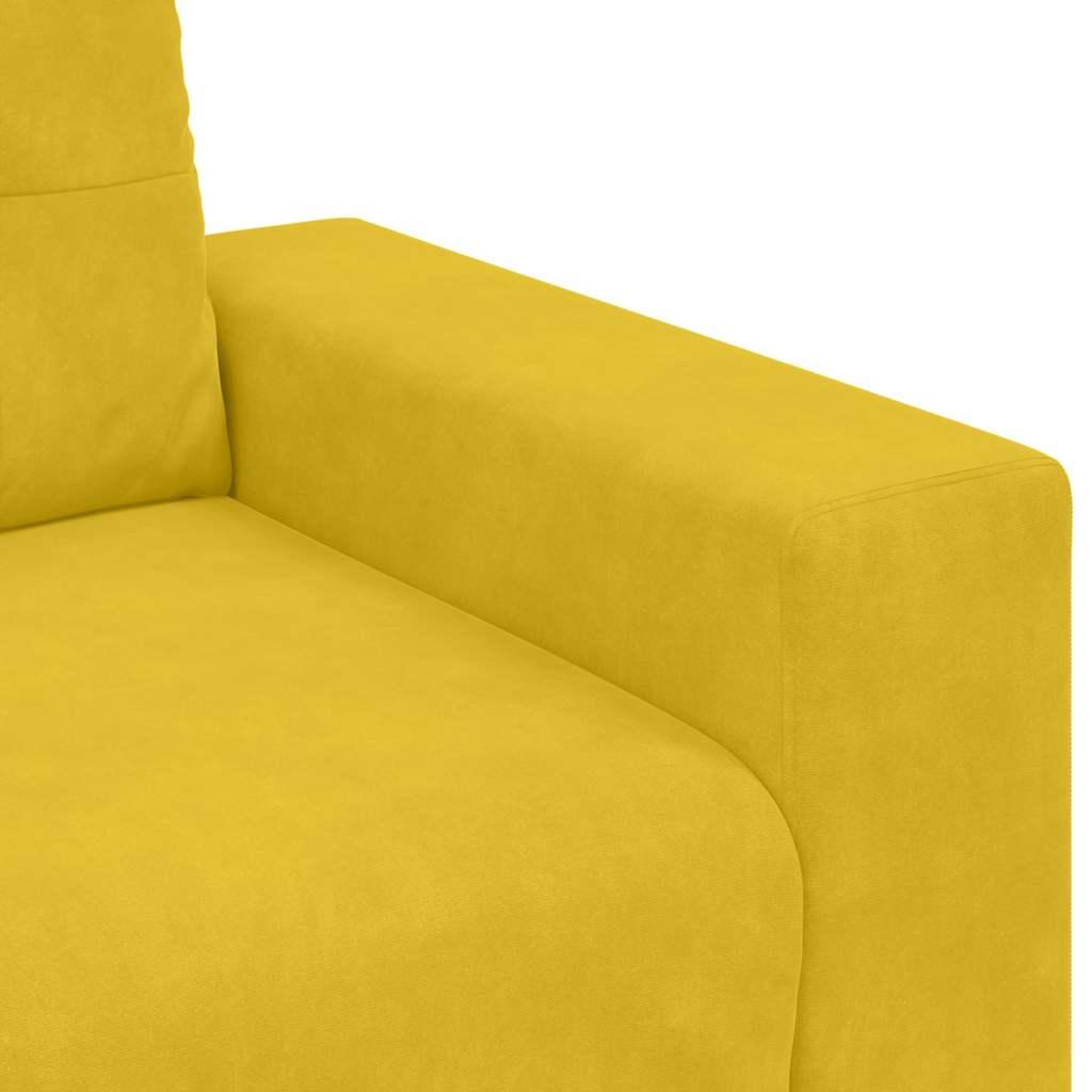 vidaXL Πολυθρόνα Κίτρινη Βελούδινη 100x78x80 εκ.