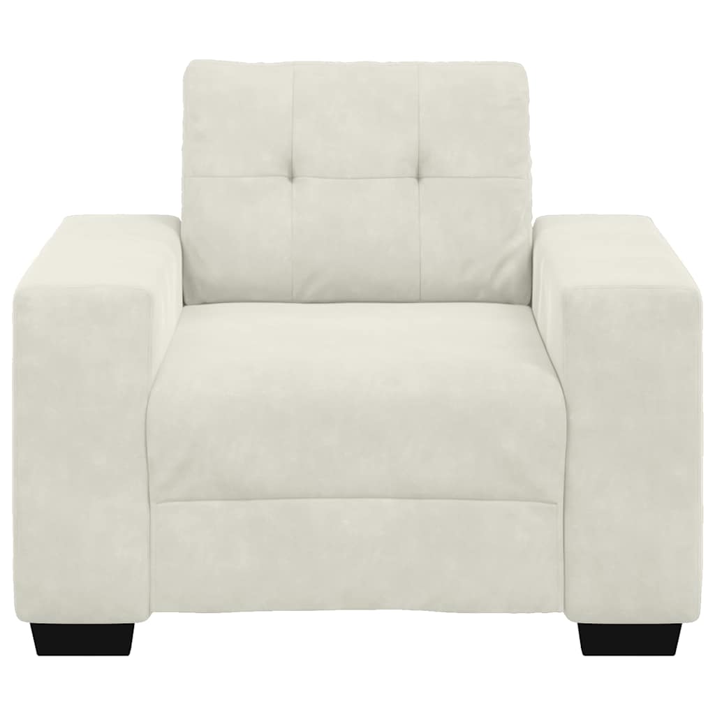 vidaXL Πολυθρόνα-Καναπέ-Κρεμ 100x78x80 εκ. Βελούδο