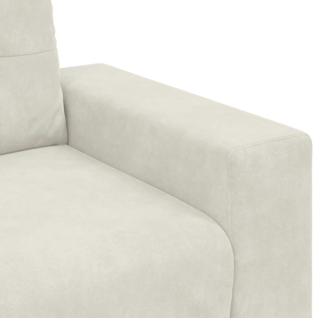 vidaXL Πολυθρόνα-Καναπέ-Κρεμ 100x78x80 εκ. Βελούδο