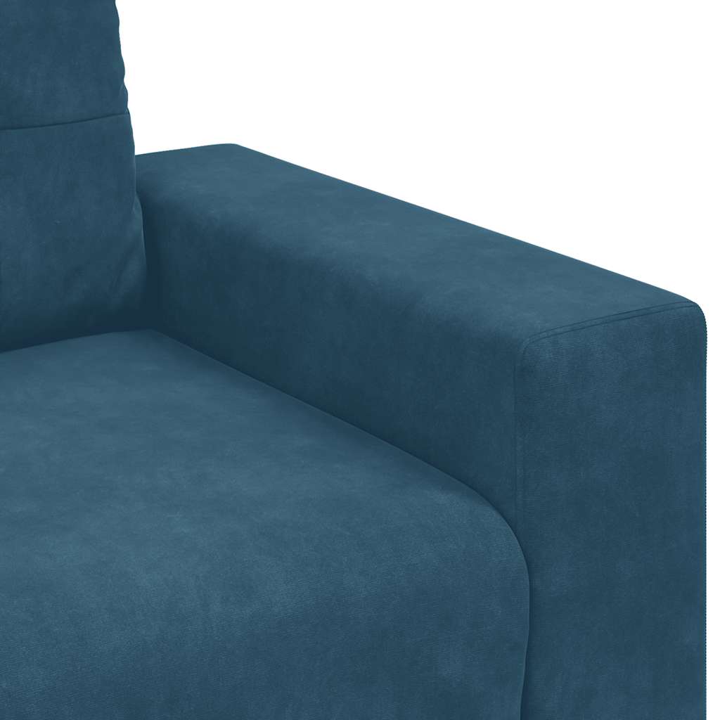 vidaXL Πολυθρόνα-Καναπέ Μπλε Βελούδινη 100x78x80 εκ.
