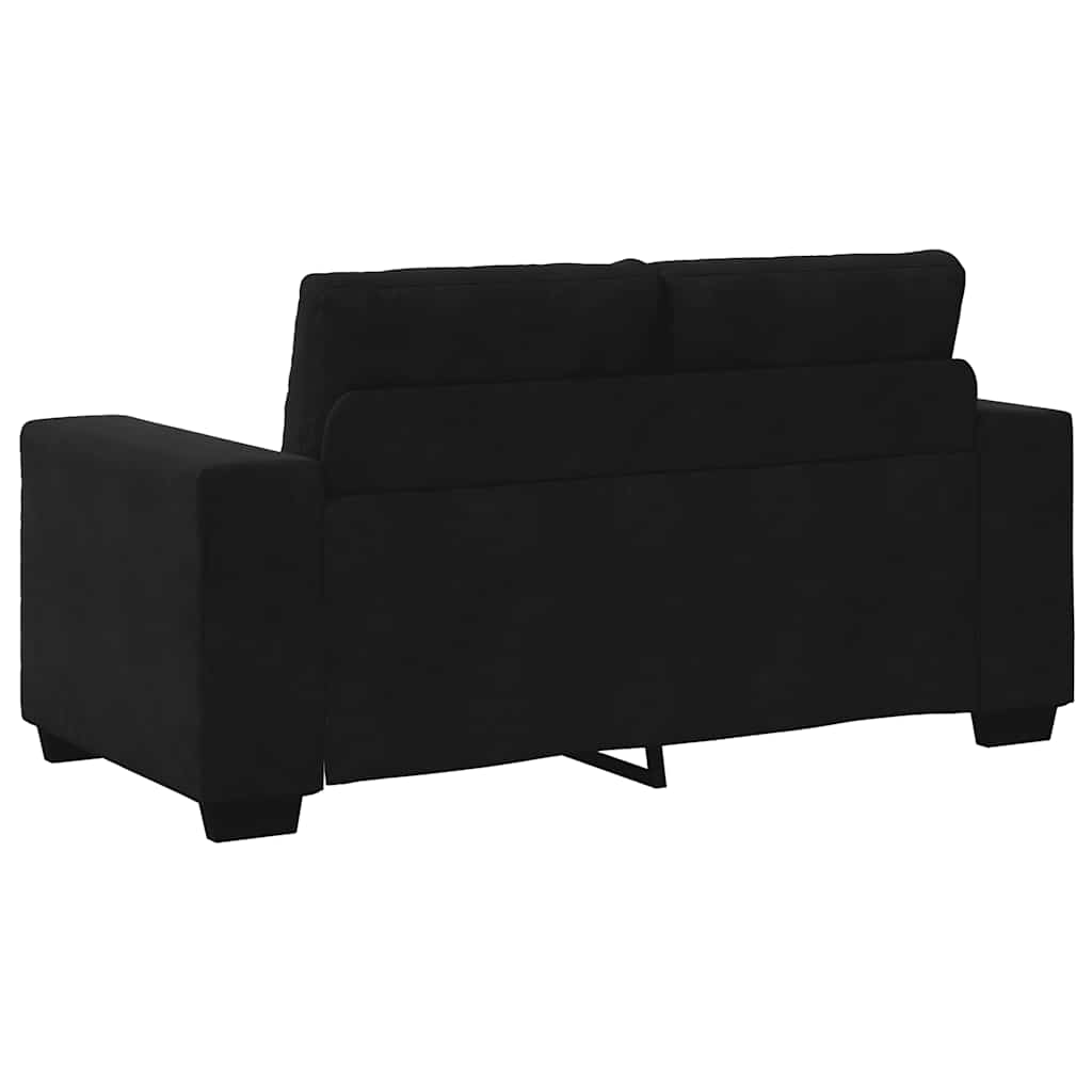 vidaXL Καναπές Διθέσιος Μαύρος Βελούδινος 160 x 77 x 82 εκ.