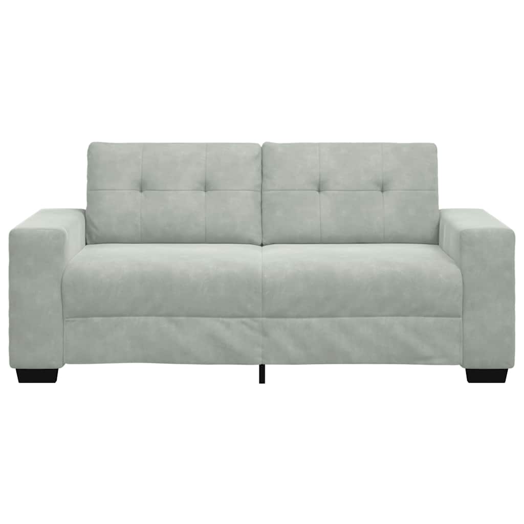 vidaXL Καναπές Διθέσιος Ανοιχτό Γκρι 180 x 77 x 82 εκ. Βελούδο