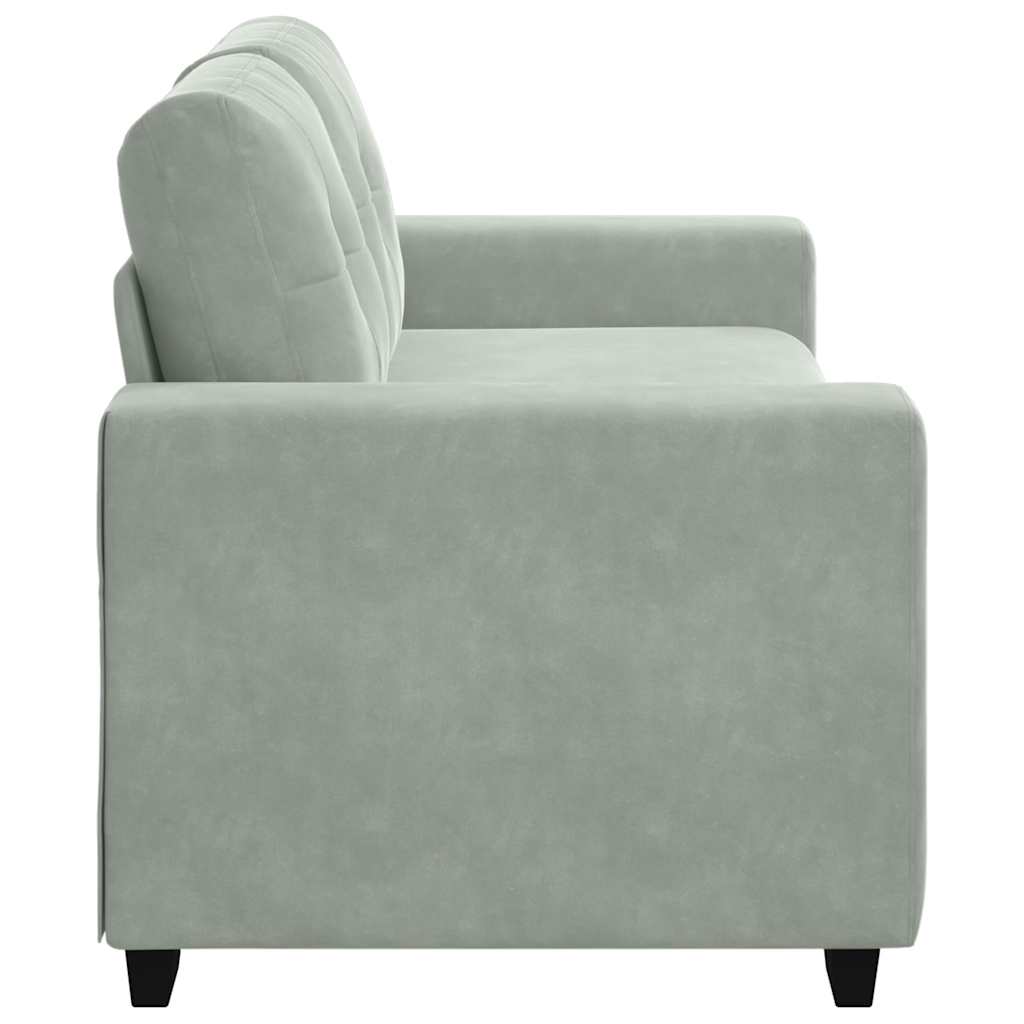 vidaXL Καναπές Διθέσιος Ανοιχτό Γκρι 180 x 77 x 82 εκ. Βελούδο