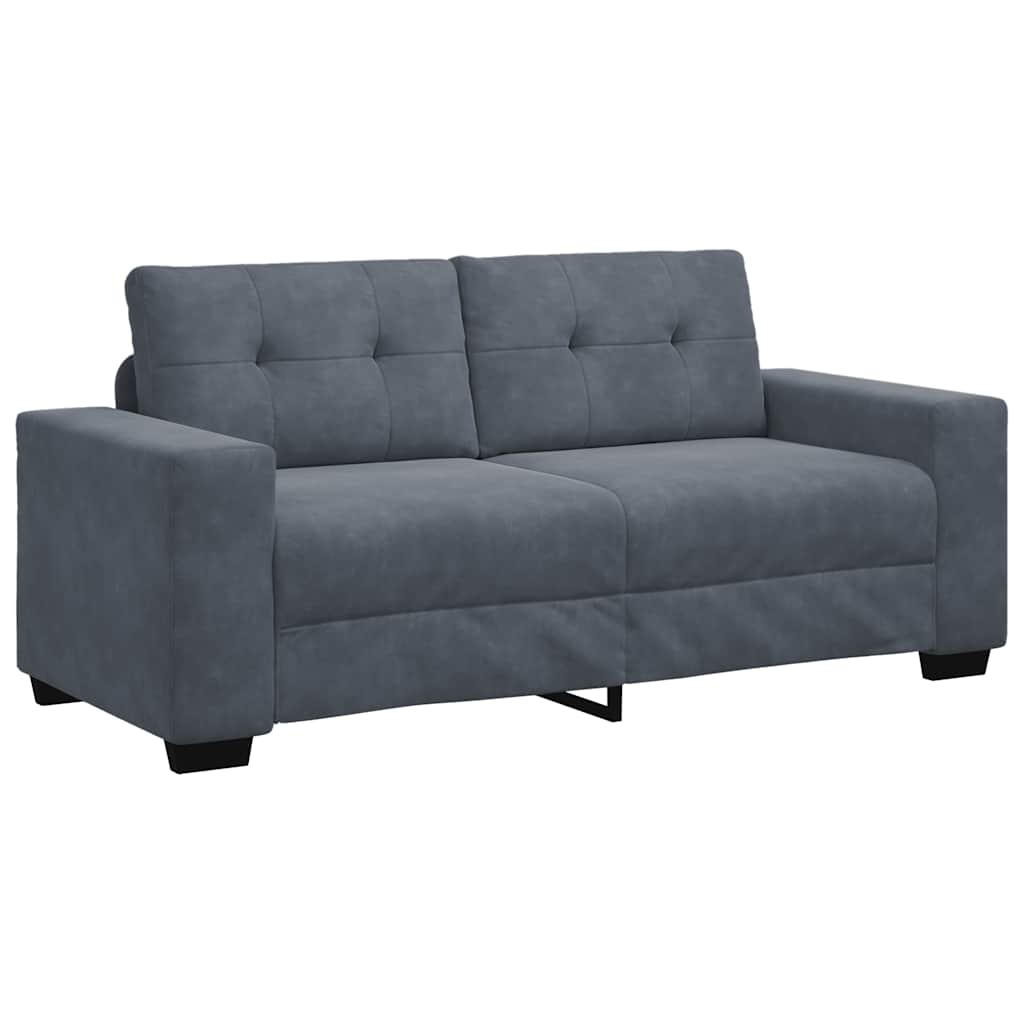 vidaXL Καναπές-Διθέσιος Σκούρο Γκρι Βελούδος 180 x 77 x 82 εκ.