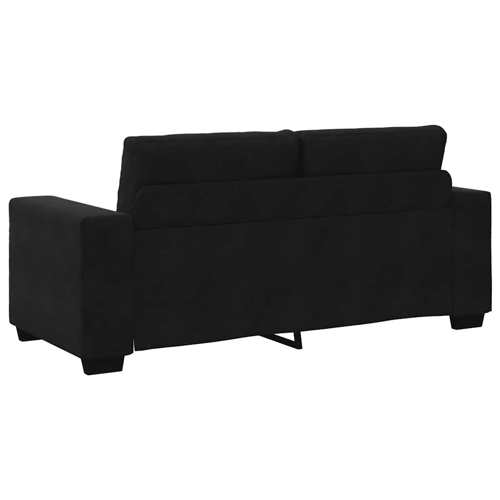 vidaXL Καναπές Διθέσιος Μαύρος Βελούδινος 180 x 77 x 82 εκ.